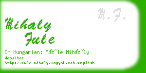 mihaly fule business card